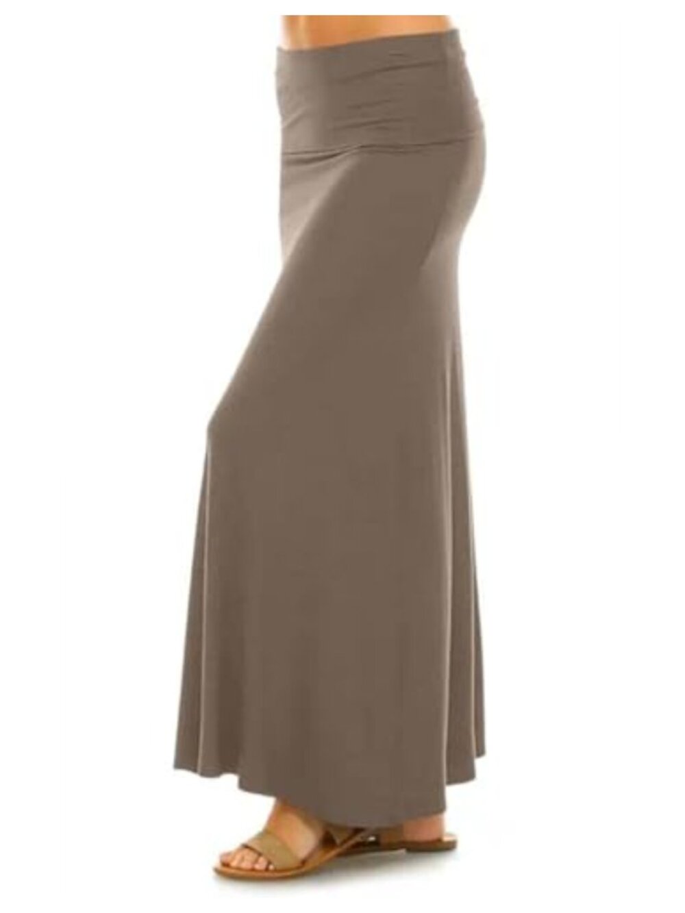 Sweet Hearts Maxi Skirt - Comfy Foldover High Waist Long Flare A-Line